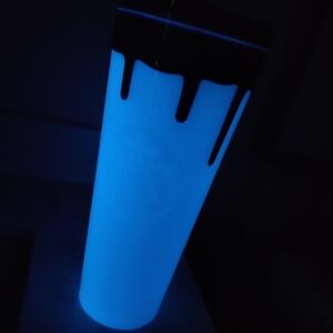 Starbucks Tumbler GLOW-IN-THE-DARK Purple Slime Halloween 2025 Cold Cup & Straw
